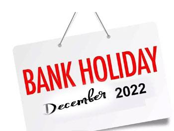 Bank Holidays And Public Holidays In India in December 2022 - Sakshi Post
