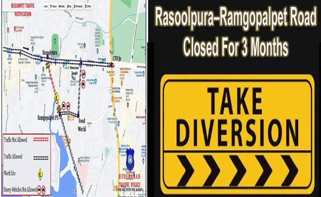 SNDP Works: Rasoolpura–Ramgopalpet Road Closed For 3 Months; Check Traffic Diversions - Sakshi Post