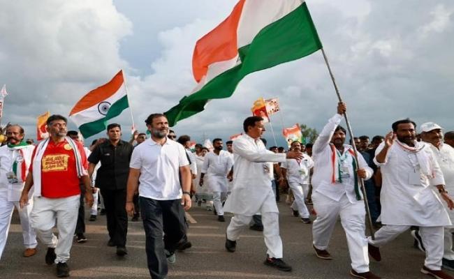 File photo : Congress leader Rahul Gandhi leading Bharat Jodo Yatra in Karnataka - Sakshi Post
