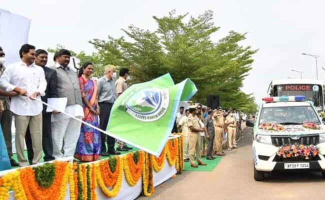 File Pic of AP CM YS Jagan Launching Disha Patrol Vehicles For Women Safety YS Jagan Birthday Special: AP CM Champion For Women's Empowerment, Welfare, And Safety - Sakshi Post