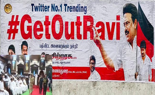 Get Out Ravi Poster in Chennai: Image Source Twitter Get Out Ravi Tops Twitter Trends, Here's Why - Sakshi Post