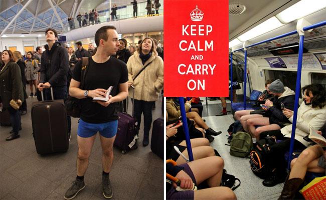Image Source:The Stiff Upper Lip Society Facebook No Trousers Tube Ride 2023: Why Londoners Strip Off their Pants - Sakshi Post