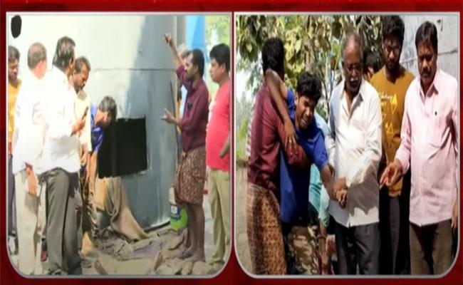 Screen grab of scene at oil factory in Kakinada: Sakshi TV Kakinada Oil Factory Incident: Rs 50 Lakh Ex Gratia For Victims Kin - Sakshi Post
