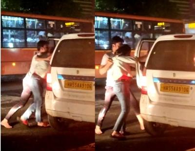 Delhi: Woman Pushed Inside Car In Viral Video Says It Was Misunderstanding With Fiancé   - Sakshi Post