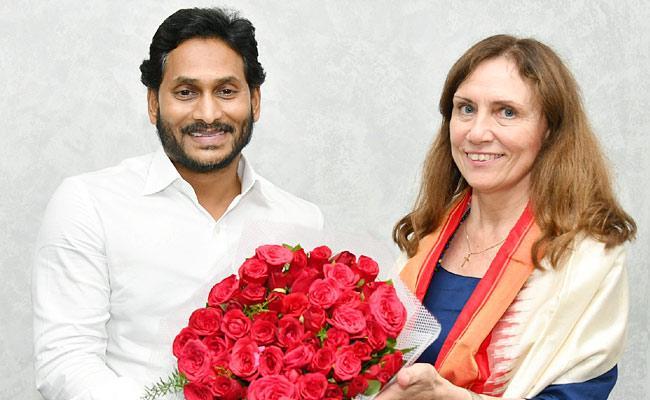 Michaela Küchler, Consul-General of Germany met Chief Minister YS Jagan Mohan Reddy in Amaravati on Wednesday Michaela Küchler, Consul-General of Germany met Chief Minister YS Jagan Mohan Reddy in Amaravati on Wednesday - Sakshi Post