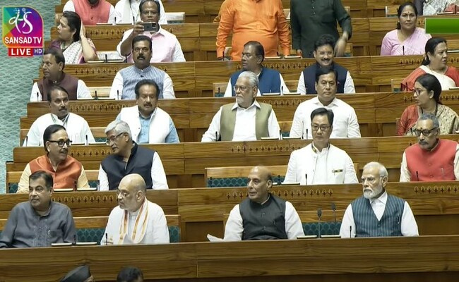 Image courtesy : @sansad_tv via X Image courtesy : @sansad_tv via X - Sakshi Post