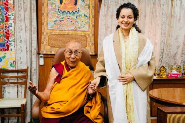 kangana-meets-dalai-lama-Sakshi Post