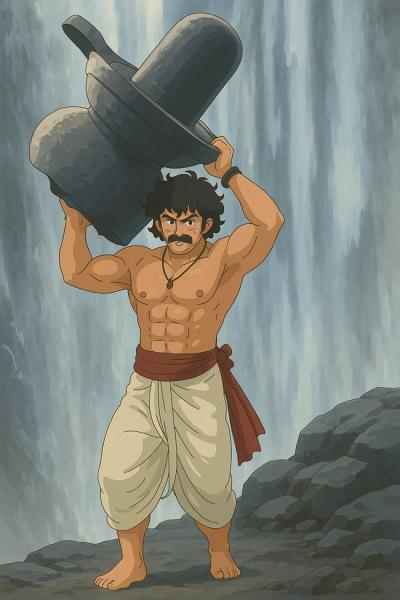 Iconic scene from SS Rajamouli's Baahubali in Ghibli-style anime | X: Vivek Choudhary