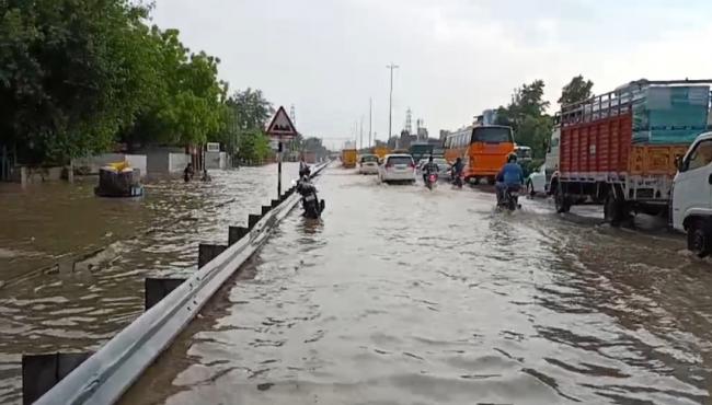 230 mm rainfall throws life out of gear in Gurugram