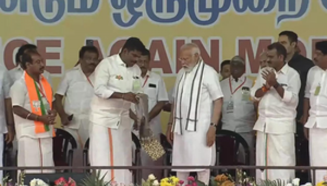 PM Modi addresses rally in Chennai, slams MK Stalin-led DMK govt